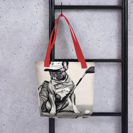 Tote bag-French Bulldog Golfer  V57