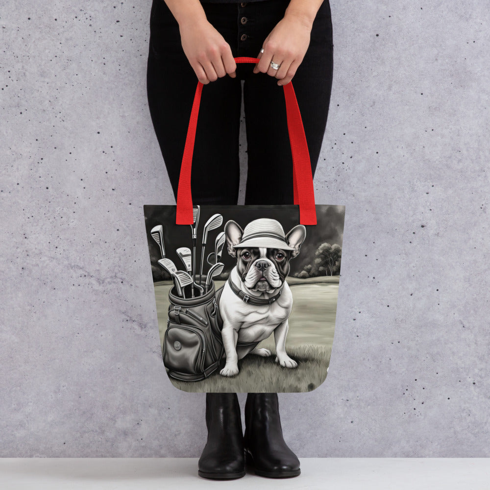 Tote bag-French Bulldog Golfer V58