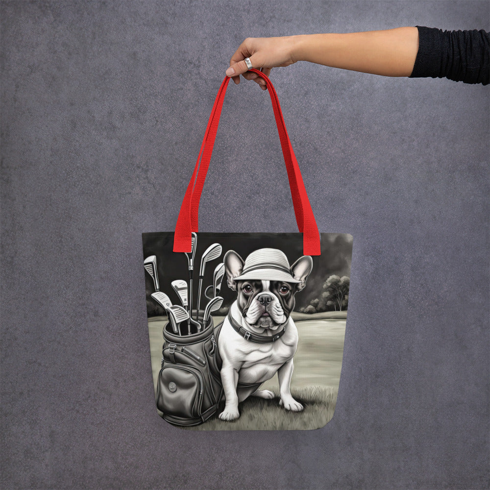 Tote bag-French Bulldog Golfer V58