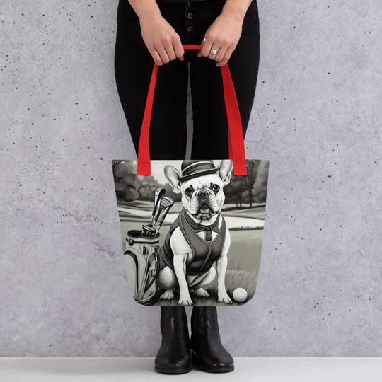 Tote bag-French Bulldog Golfer V59