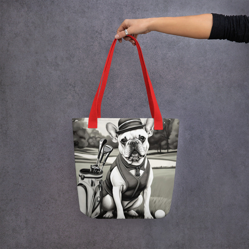 Tote bag-French Bulldog Golfer V59