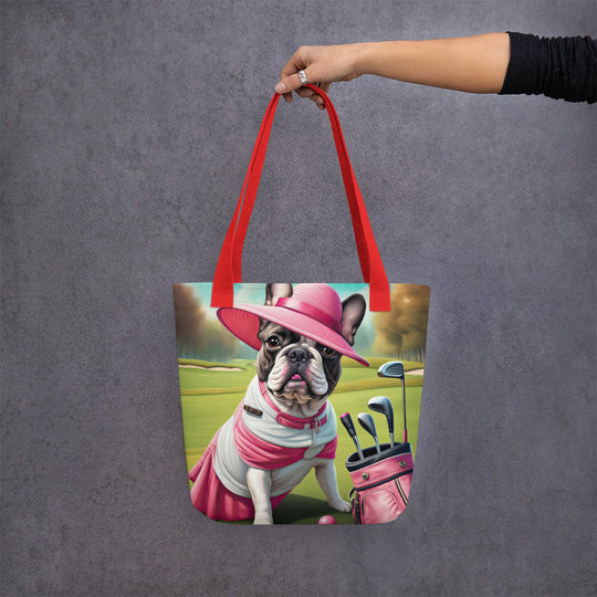 Tote bag-French Bulldog Golfer V61