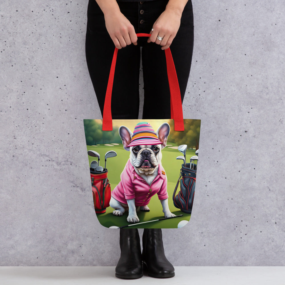 Tote bag-French Bulldog Golfer V65