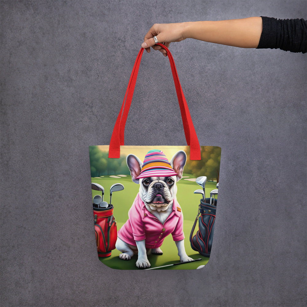 Tote bag-French Bulldog Golfer V65