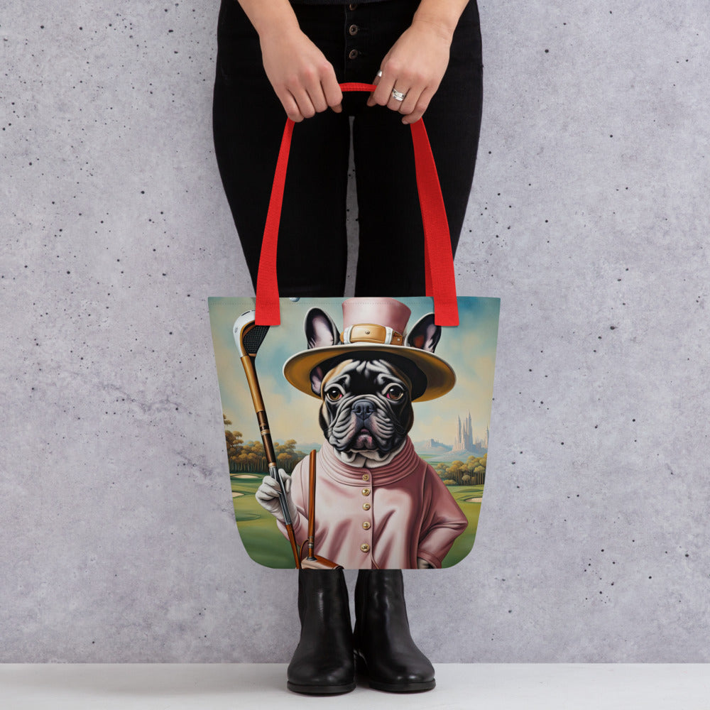 Tote bag-French Bulldog Golfer V69