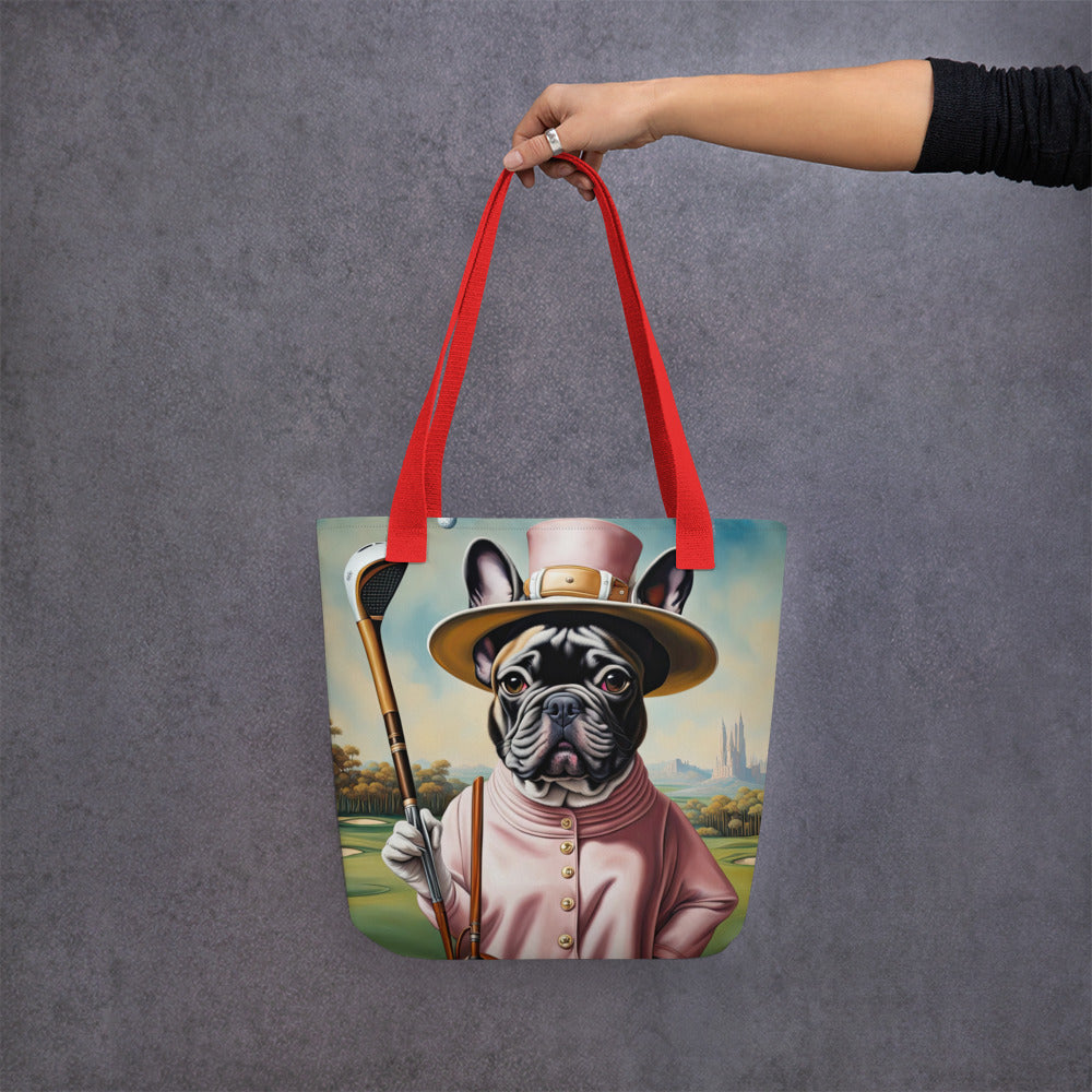 Tote bag-French Bulldog Golfer V69