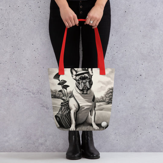 Tote bag-French Bulldog Golfer V70