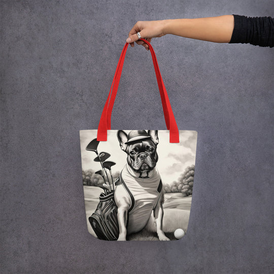 Tote bag-French Bulldog Golfer V70