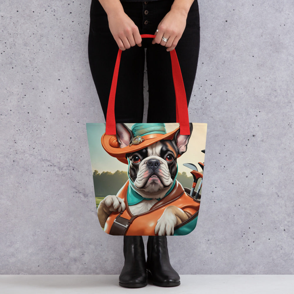 Tote bag-French Bulldog Golfer V71