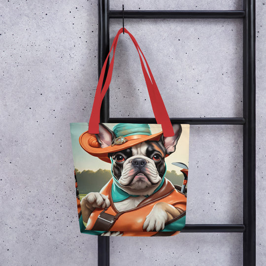 Tote bag-French Bulldog Golfer V71