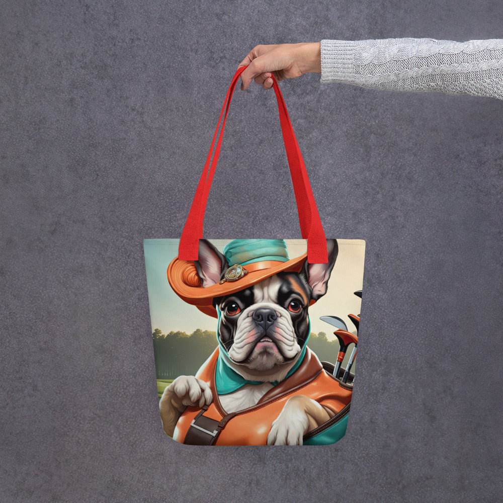 Tote bag-French Bulldog Golfer V71