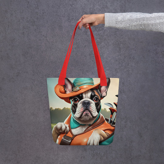 Tote bag-French Bulldog Golfer V71