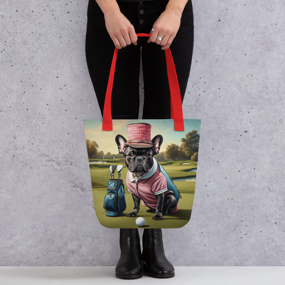 Tote bag-French Bulldog Golfer V72