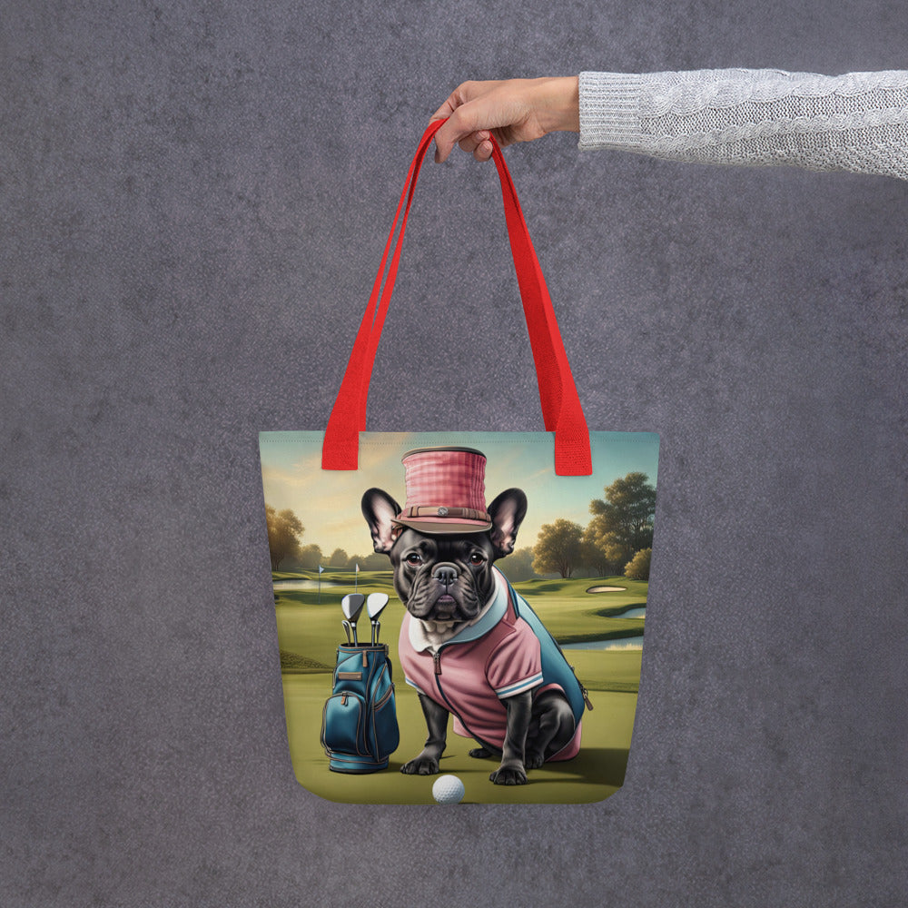 Tote bag-French Bulldog Golfer V72