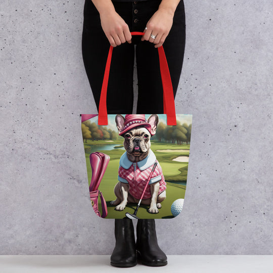 Tote bag-French Bulldog Golfer V73