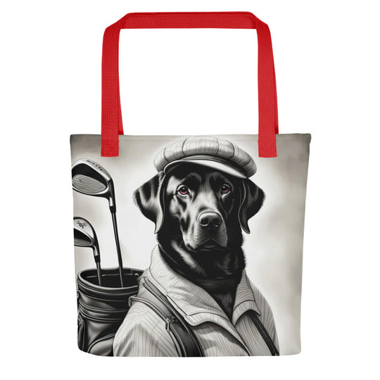 Tote bag- Labrador Retriever Golfer-V4