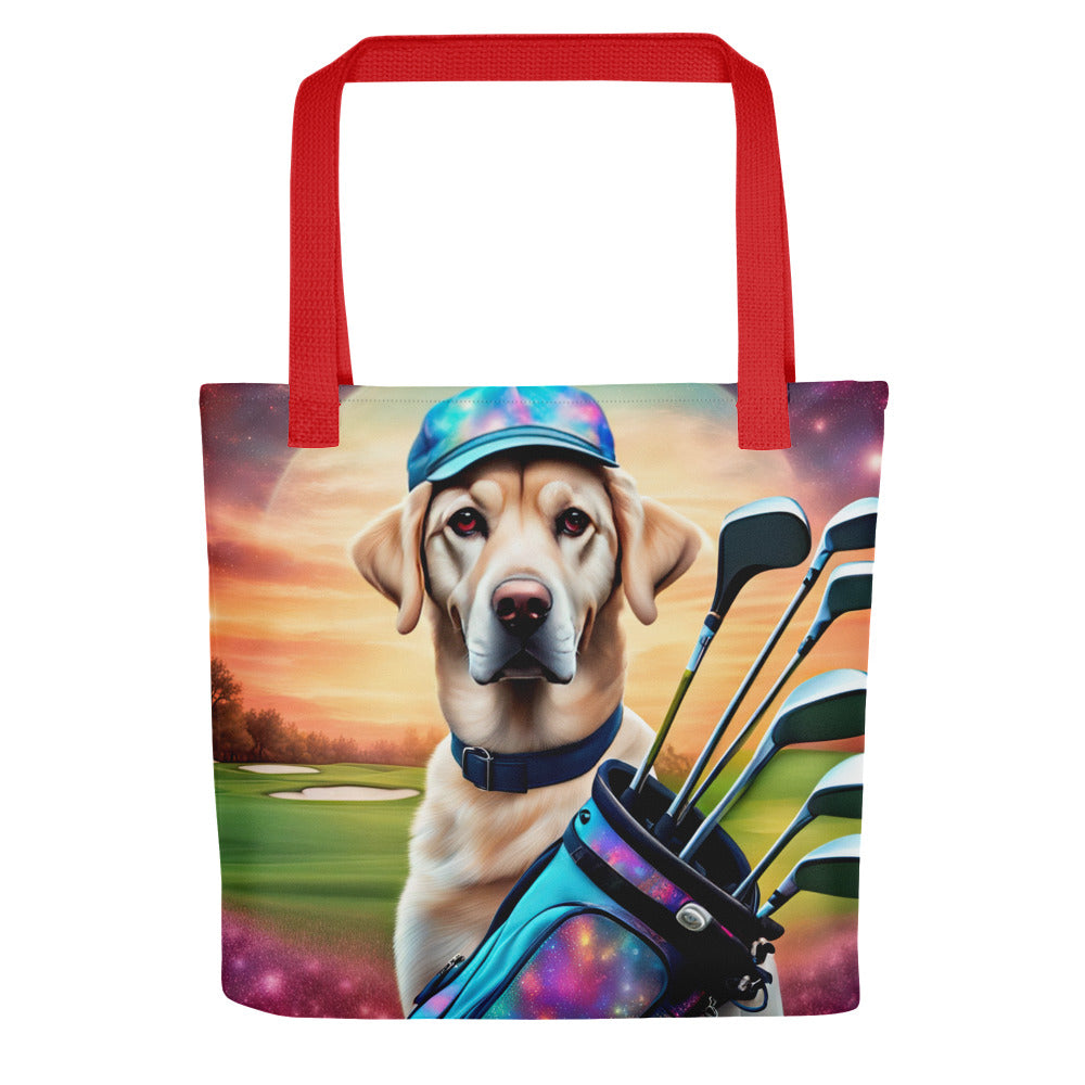 Tote bag-Labrador Retriever Golfer V5