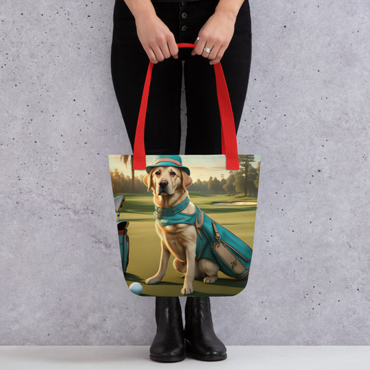 Tote bag-Labrador Retriever Golfer V7