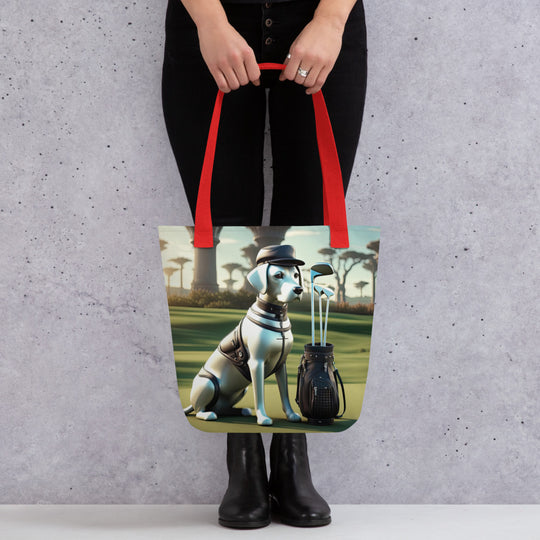 Tote bag-Labrador Retriever Golfer V9