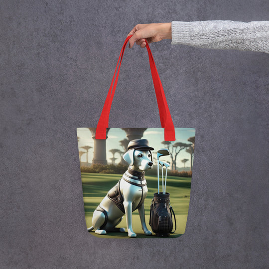 Tote bag-Labrador Retriever Golfer V9