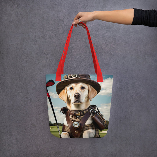 Tote bag-Labrador Retriever Golfer V10