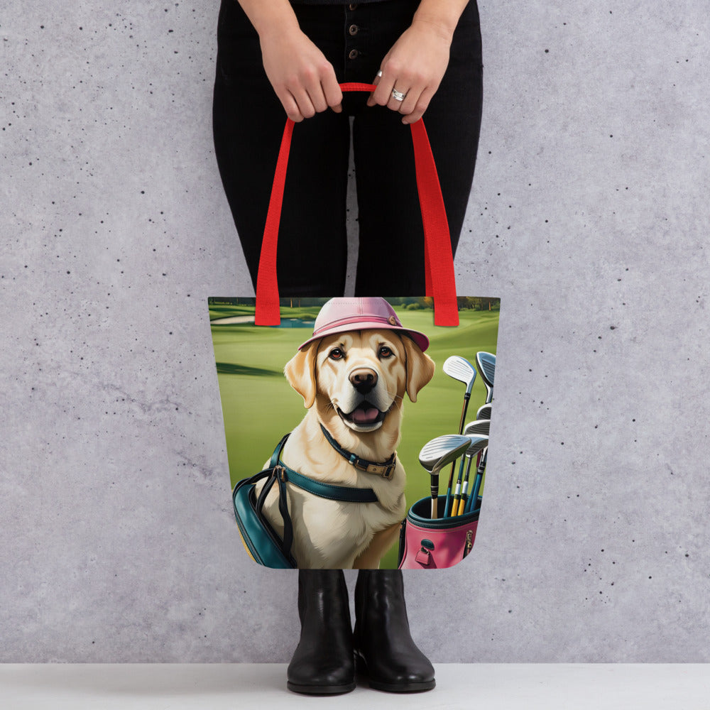 Tote bag- Labrador Retriever Golfer V11