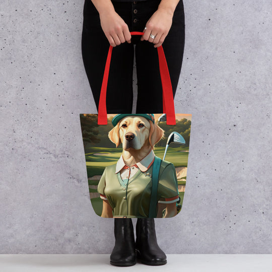 Tote bag-Labrador Retriever Golfer V15