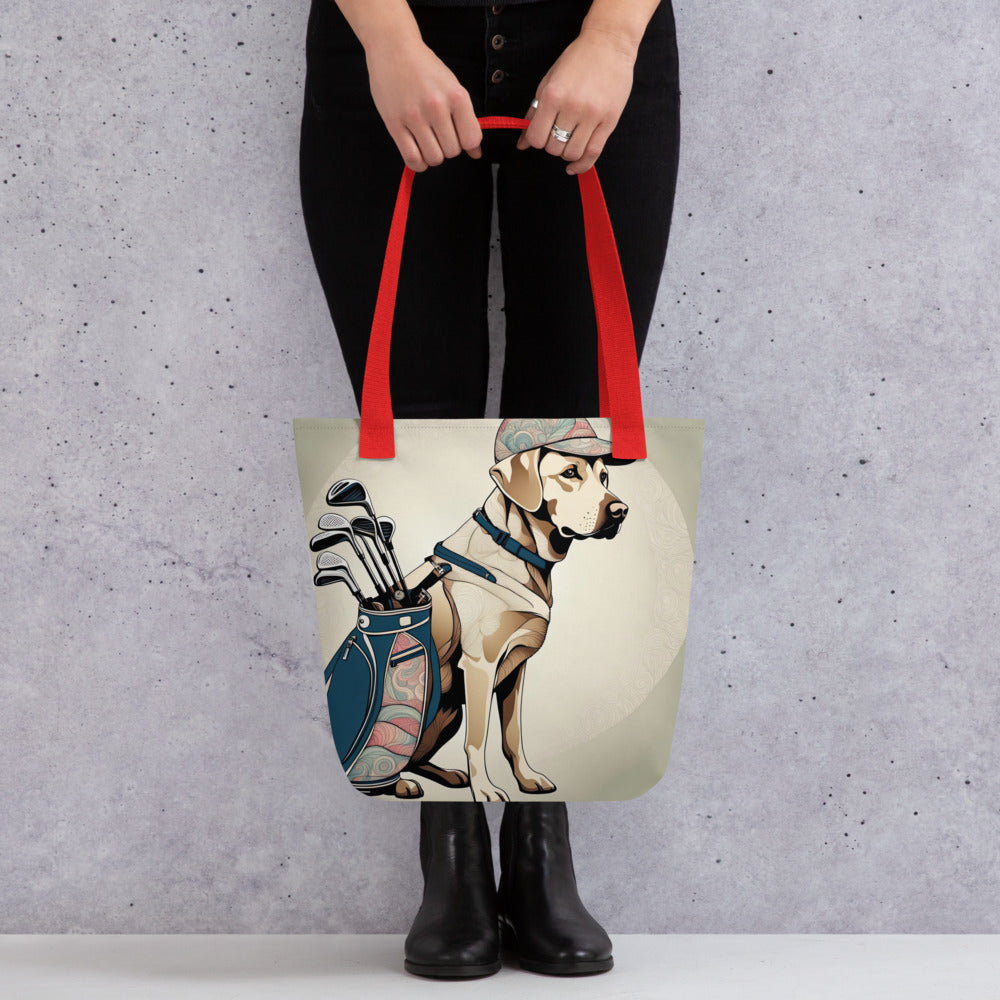 Tote bag-Labrador Retriever Golfer V19