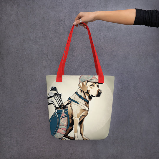 Tote bag-Labrador Retriever Golfer V19