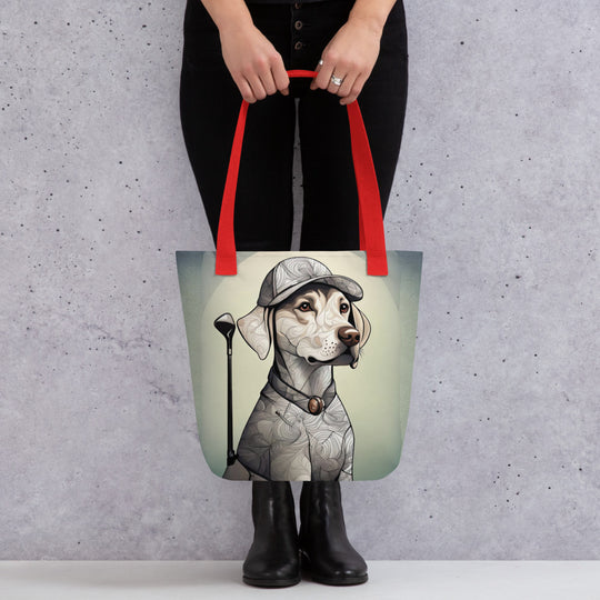 Tote bag-Labrador Retriever Golfer V20