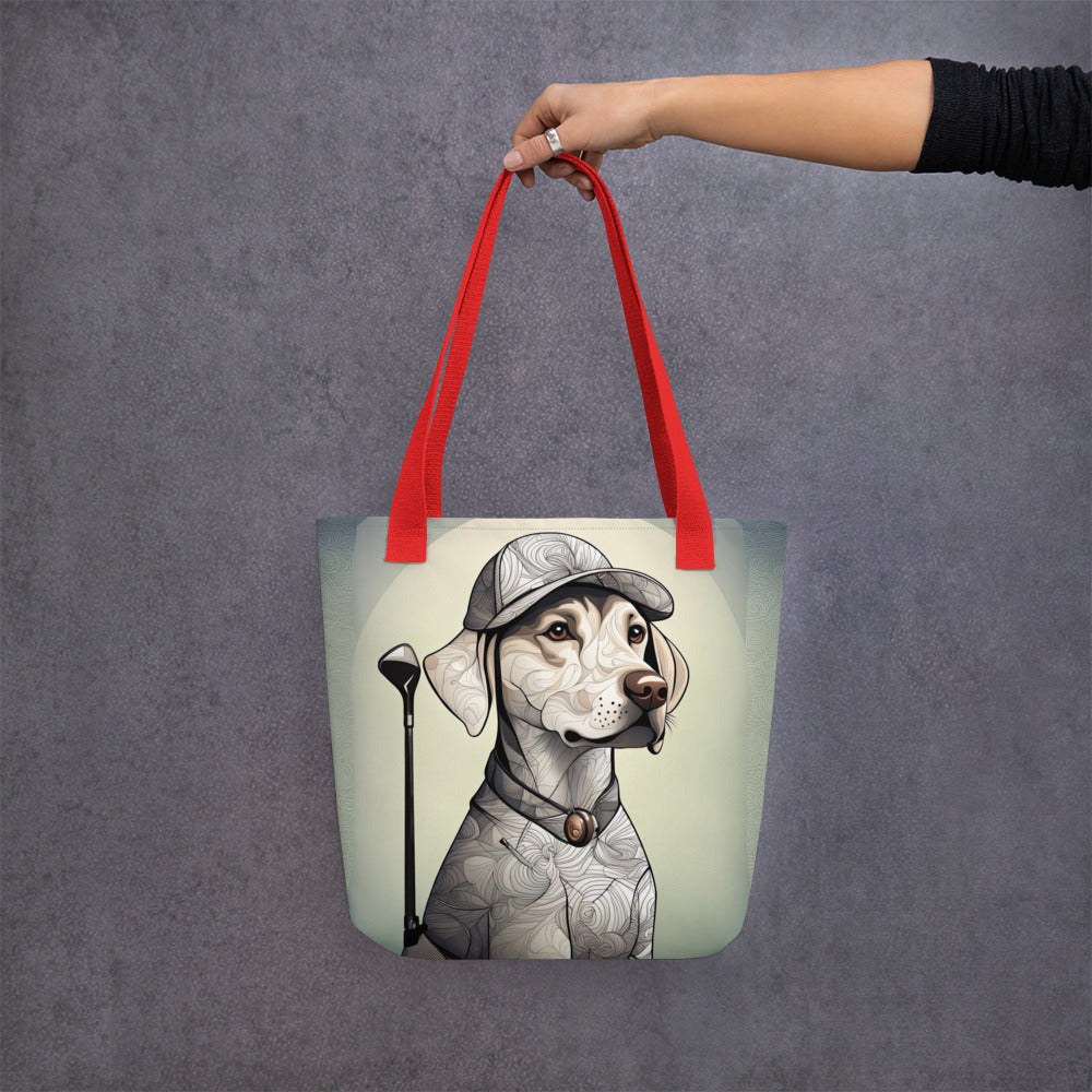 Tote bag-Labrador Retriever Golfer V20