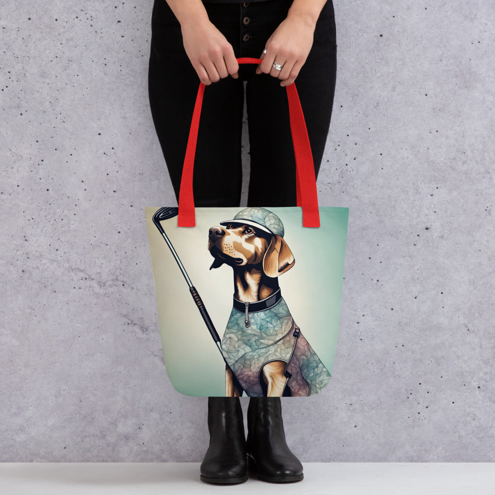 Tote bag-Labrador Retriever Golfer V21