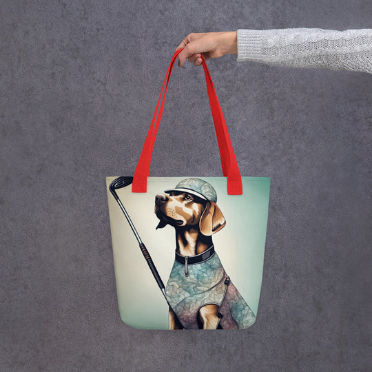 Tote bag-Labrador Retriever Golfer V21