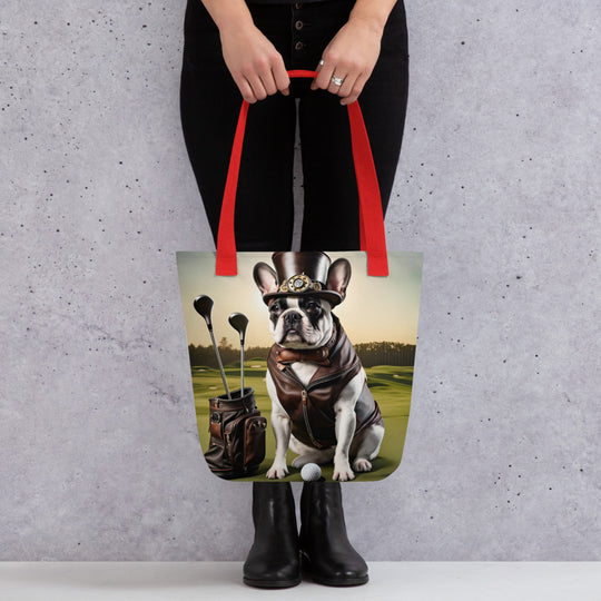 Tote bag-French Bulldog Golfer V15