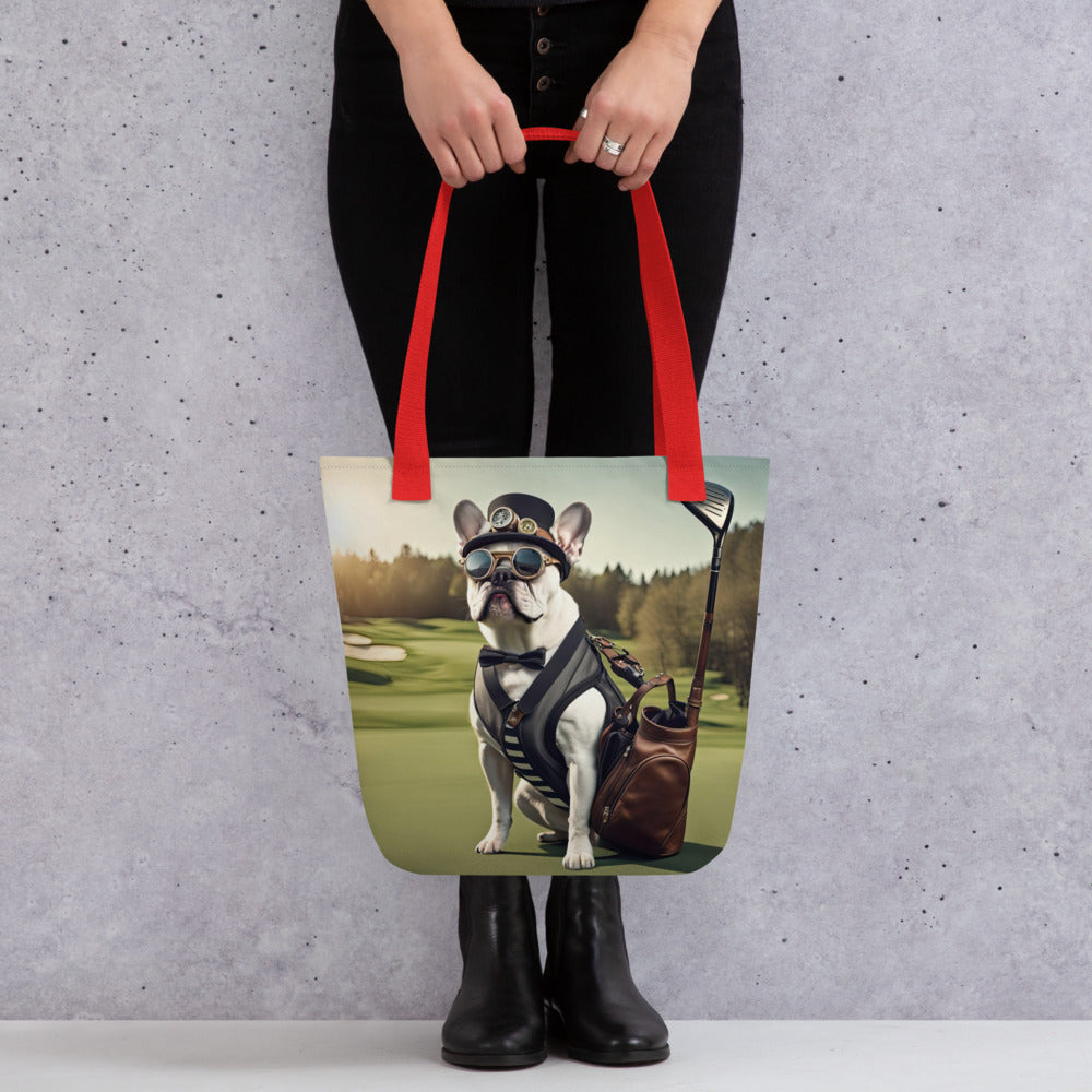 Tote bag-French Bulldog Golfer V43