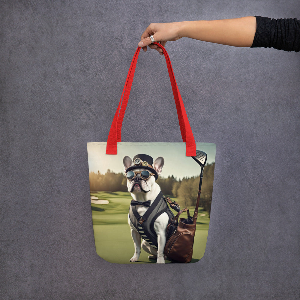 Tote bag-French Bulldog Golfer V43