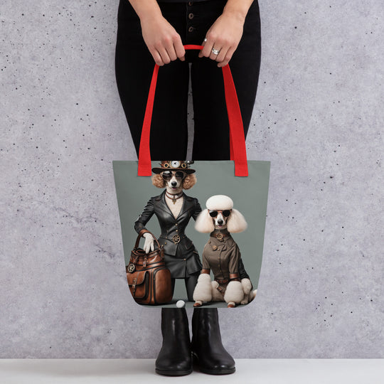 Tote bag-Poodle Golfer