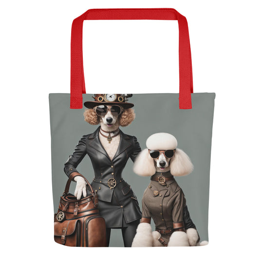 Tote bag-Poodle Golfer