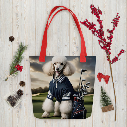 Tote bag-Poodle Golfer V3