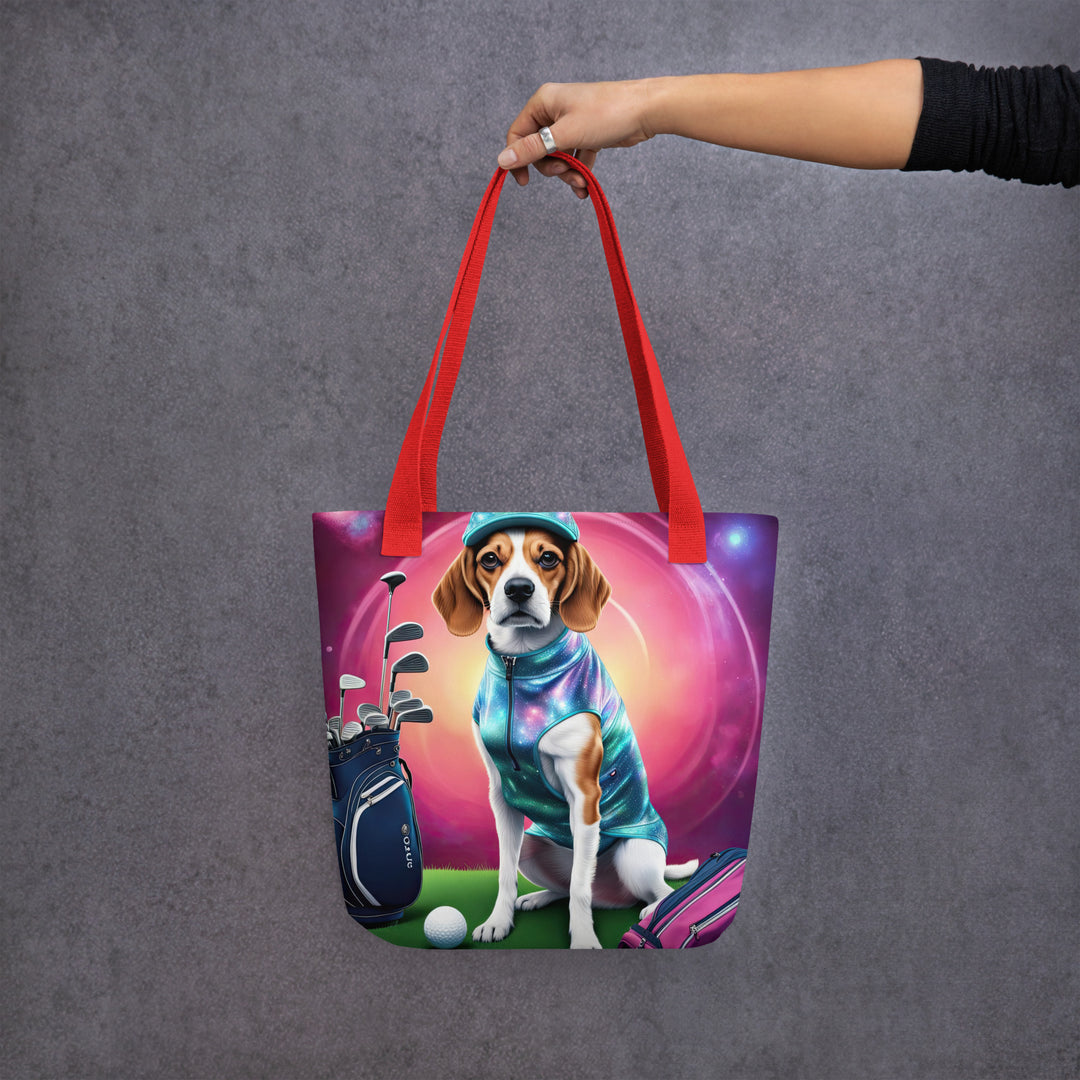 Tote bag-Beagle Golfer V2