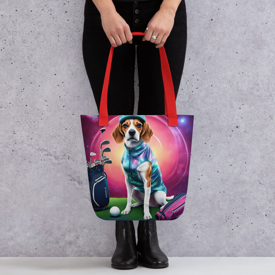 Tote bag-Beagle Golfer V2