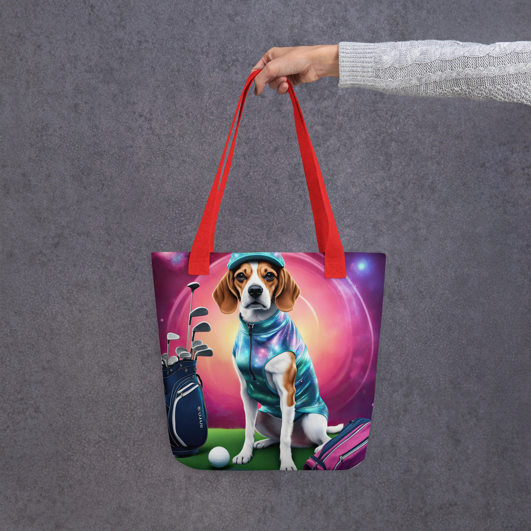 Tote bag-Beagle Golfer V2