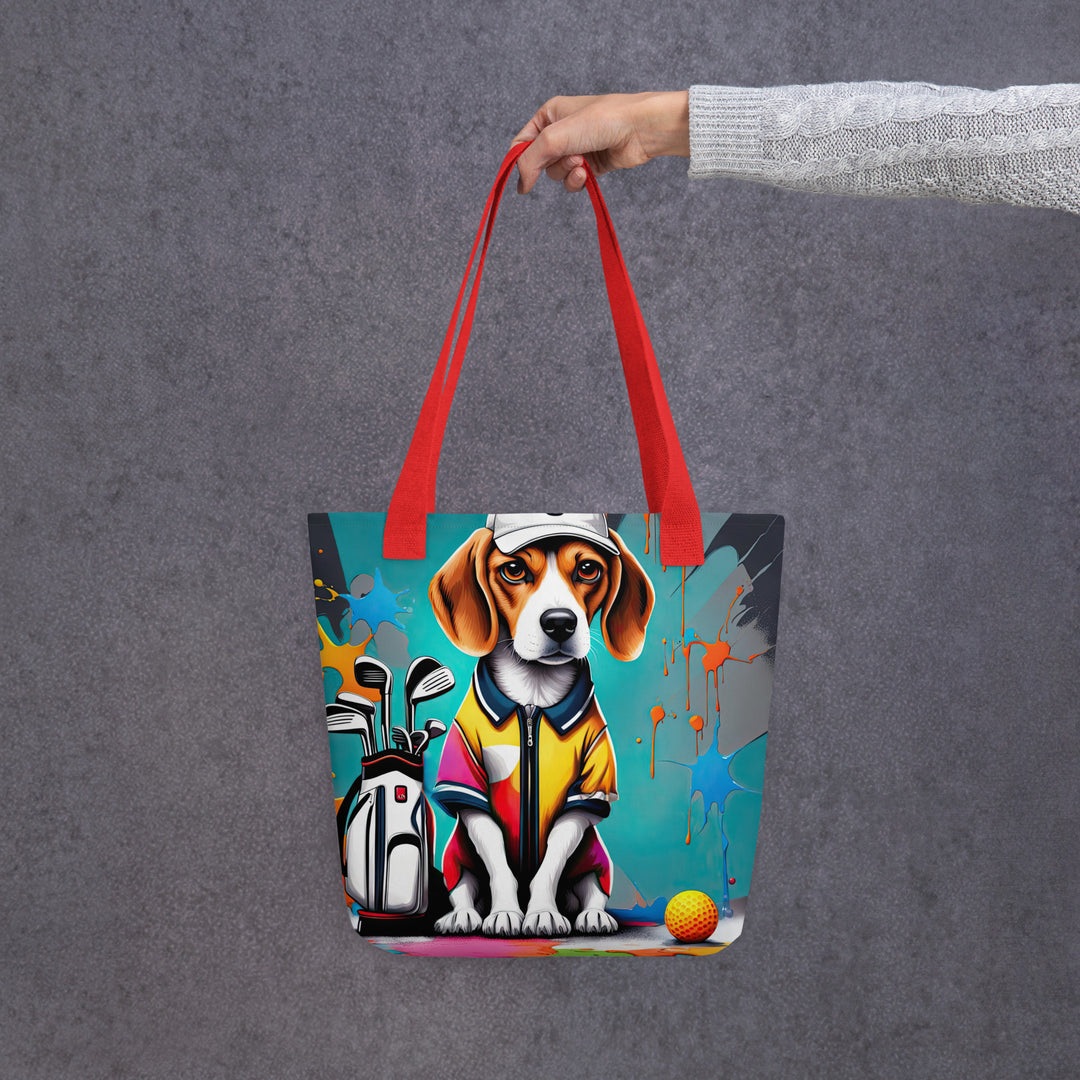 Tote bag-Beagle Golfer V3