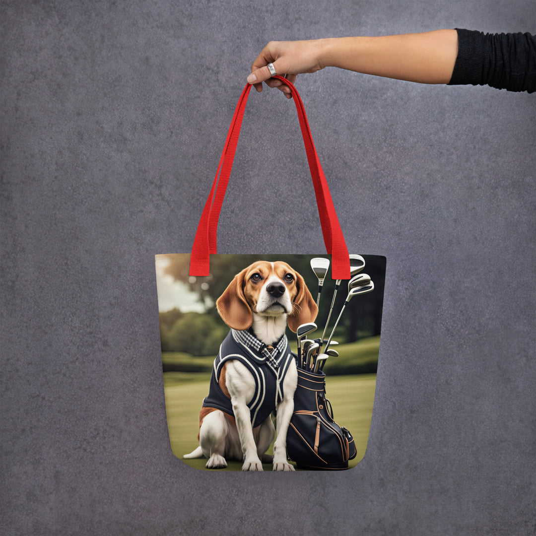 Tote bag-Beagle Golfer V4