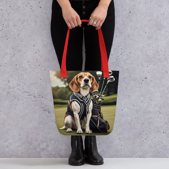 Tote bag-Beagle Golfer V4