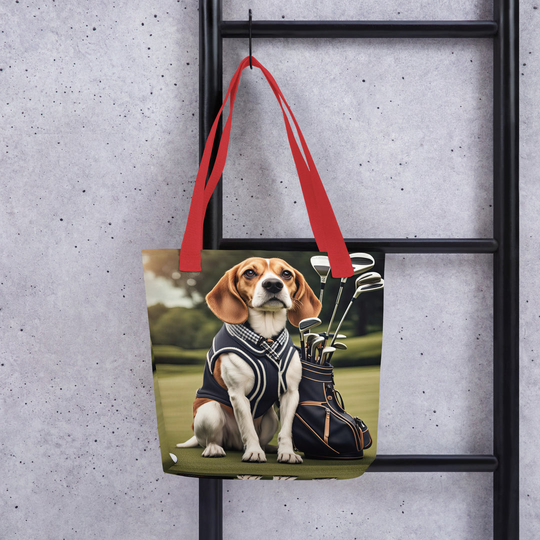 Tote bag-Beagle Golfer V4