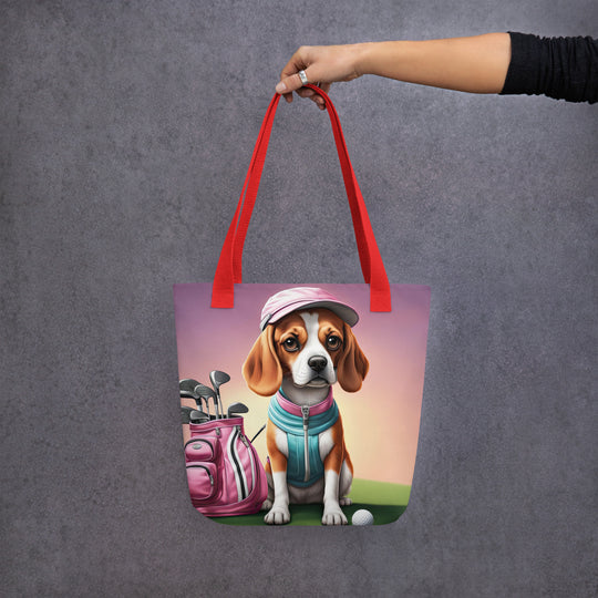 Tote bag-Beagle Golfer V5