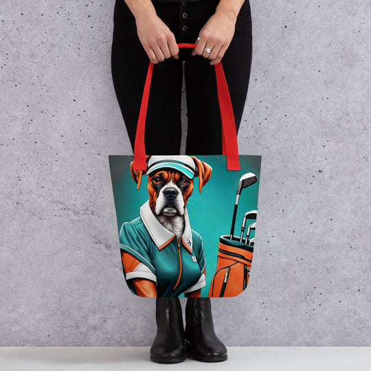 Tote bag-Boxer Golfer V4