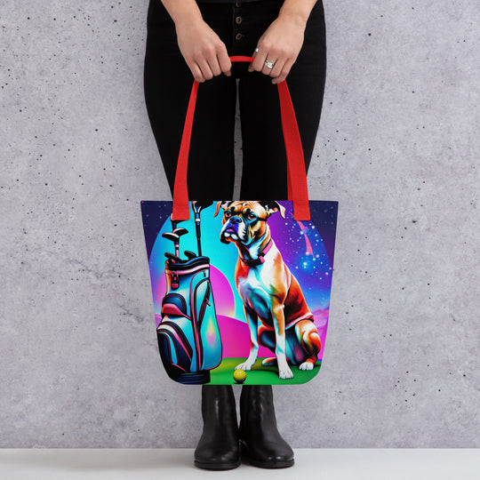 Tote bag-Boxer Golfer V5