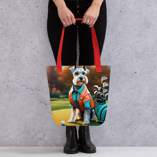 Tote bag-Miniature Schnauzer Golfer V5